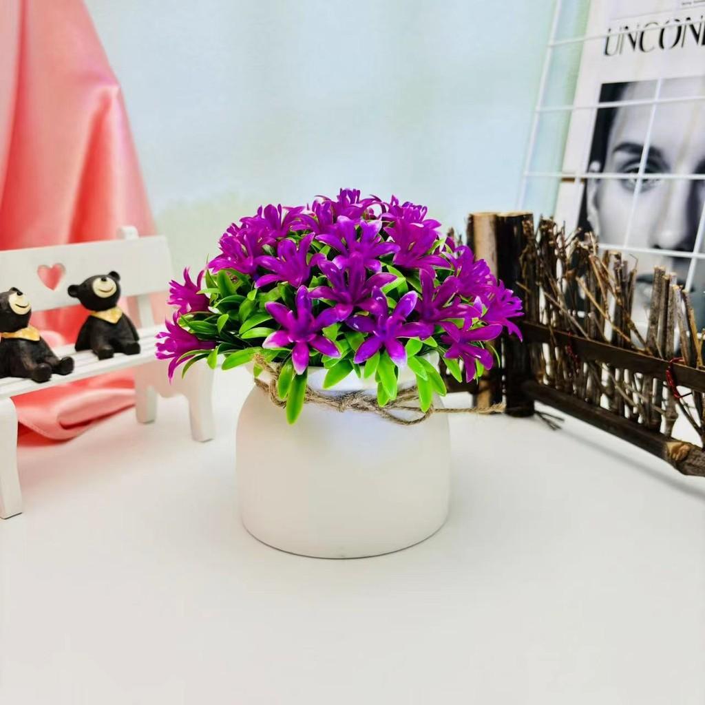 Artificial Orchid Flower Potted Plant Indoor Garden And Living Space Decoration