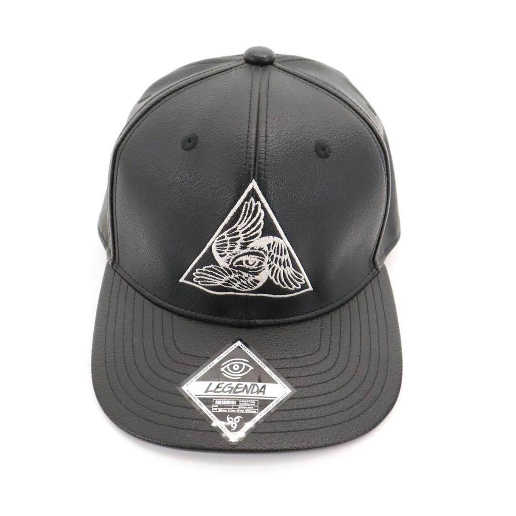 LEGENDA Leather Cap FREE Black Hat Men's Used