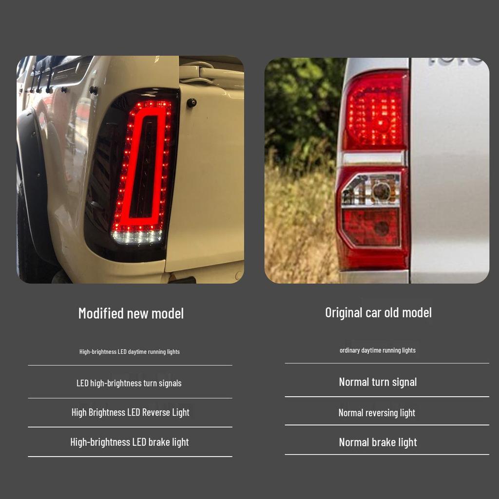 LED Flowing Turn Signal Tail Light Assembly for 2005-2014 Toyota Hilux VIGO