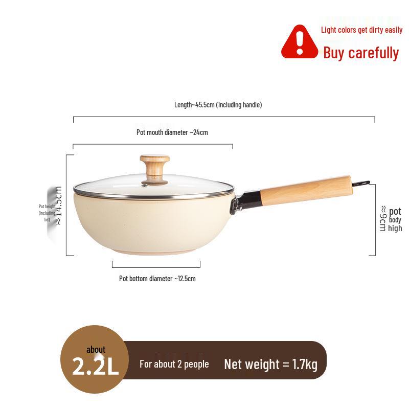 Weidu Ceramic Health Pot: High-Temperature Resistant Ceramic Frying Pan, Wok, Baby Food Pot, and Milk Pot.