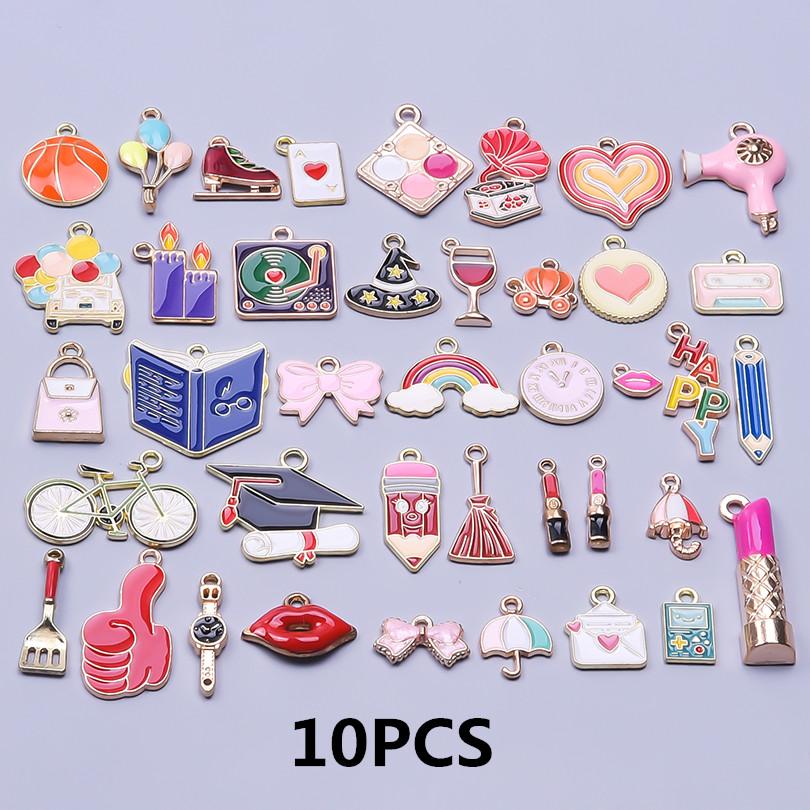 Mixed Pendants Enamel/Bracelet Charm Trinkets Flower Pendant For Jewelry Making DIY Materials Wholesale Items For Resale In Bulk