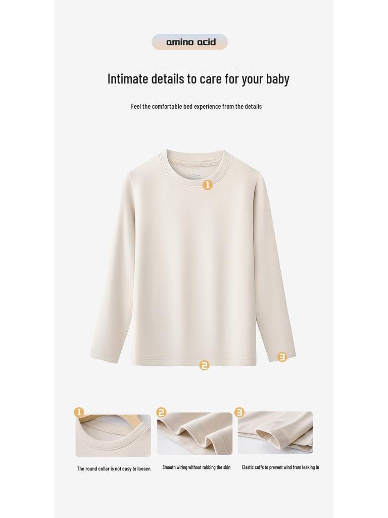 Tencel Termiskt Fleece Underkläder: Mjuk, Varm Underställströja för Pojkar och Flickor, Perfekt för Höst och Vinter.