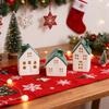 Christmas Table Decoration Hollow Gingerbread House Winter Holiday Table Decoration Warm Led Lights Holiday Gift