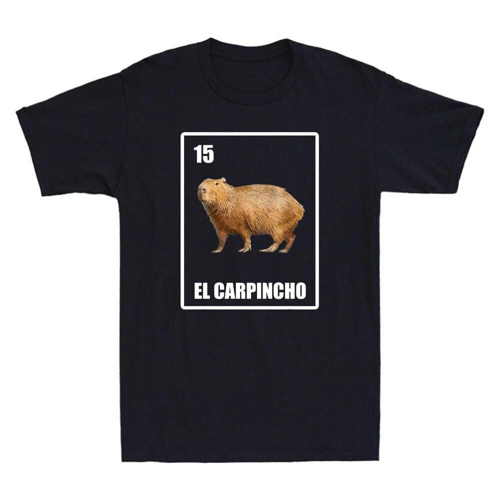 El Carpincho Funny Mexican Capibara Rodent Animal Graphic Novelty Men s T-Shirt XS