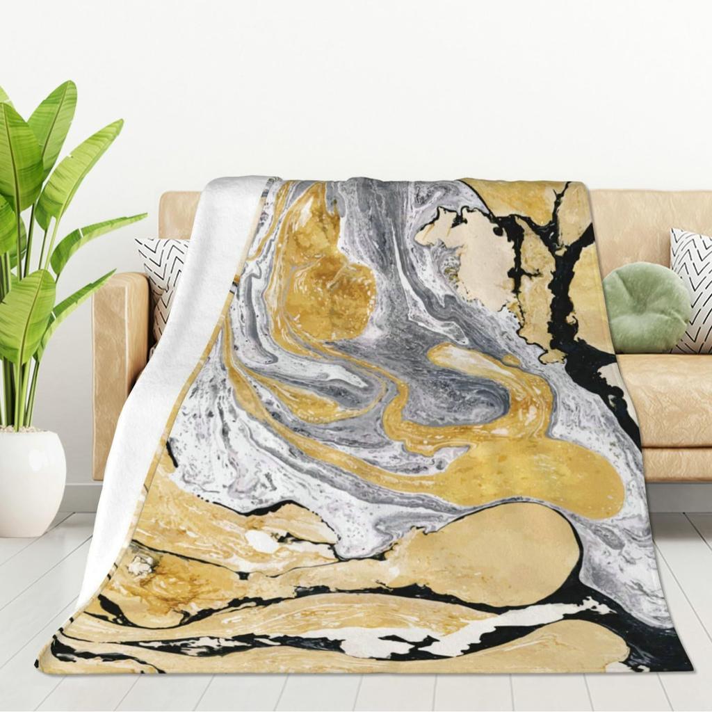 Brown Rust Color Printed Blanket for Sofa Bed Travel Camping Living Room Office Conditioning Blanket for All Seasons Gifts