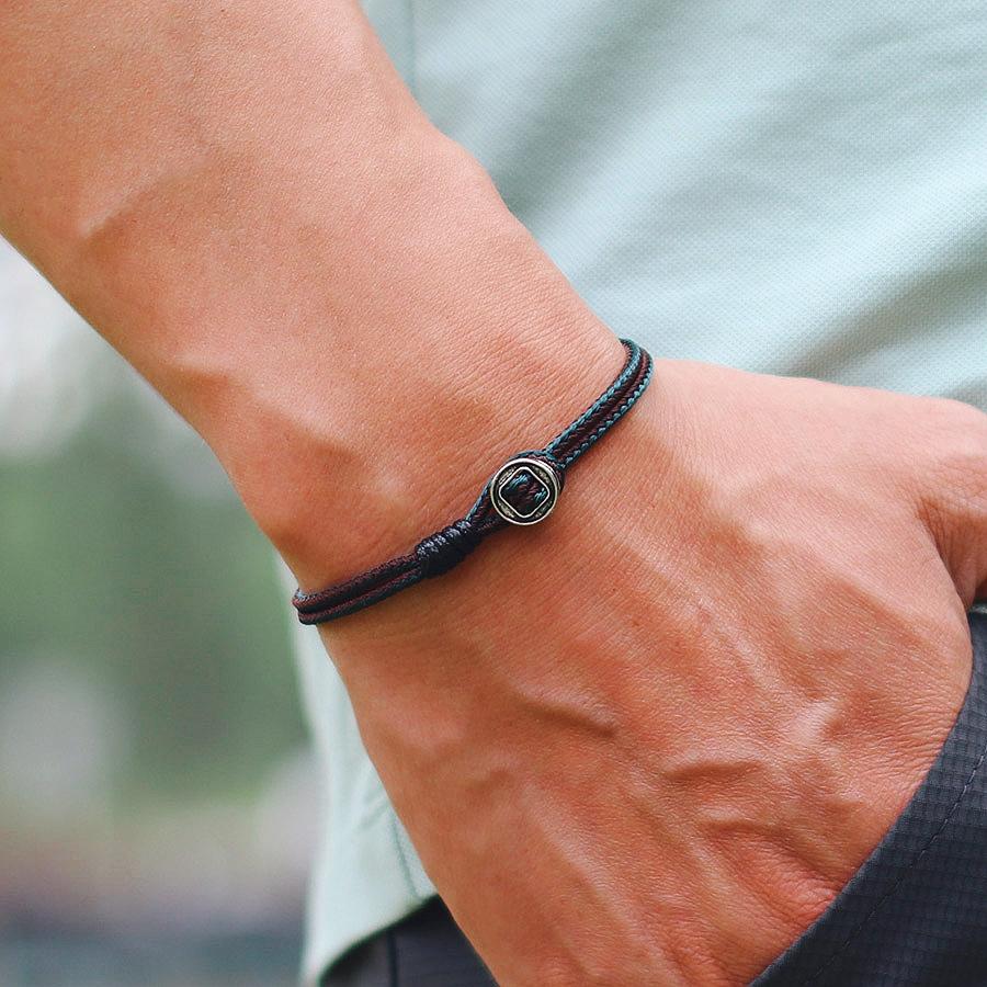 2mm Handmade Antique Rope Bracelet Simple Easy Hook Mens Armband Braclet