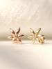 Minimalpiercing 14K Mini Cubic Palm Tree Piercing Earrings