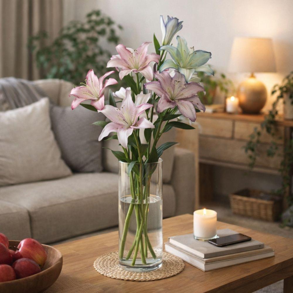 Plastic Simulated Flower Decor Real Touch Floral Arrangement Fake Flowers  Birthday Party