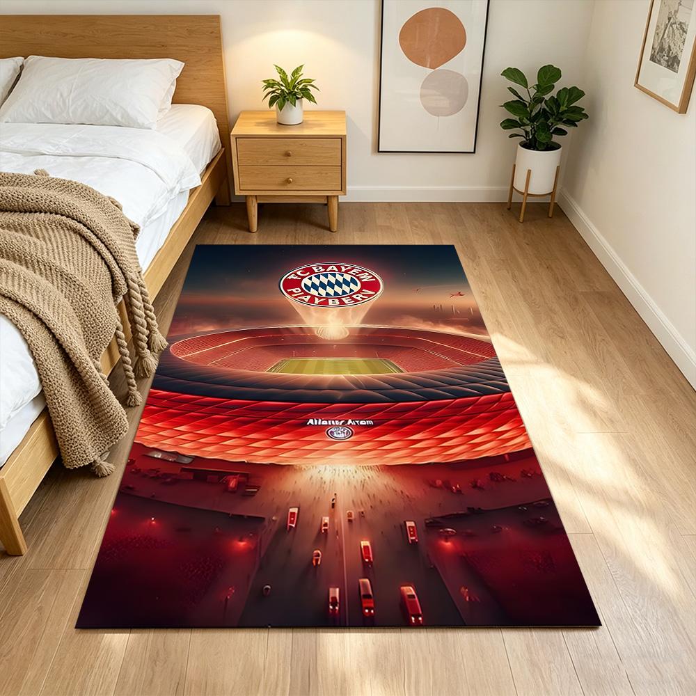 Bayern Munich Football Glory Cleanable Rug Soft Plush Non-slip Bottom Living Room Essential Fashionable Home Decor Housewarming Gift Idea