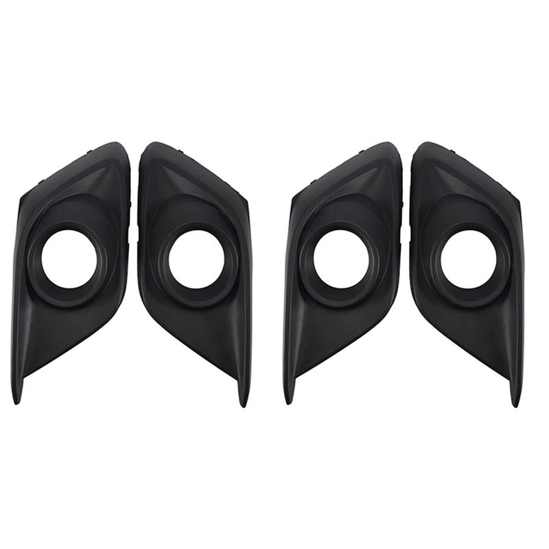 4 шт. Рамка противотуманной фары переднего бампера автомобиля, Крышка передней противотуманной фары, Накладка-решетка противотуманной фары Для Mazda 3 Axela 2014 2015 2016-A99D