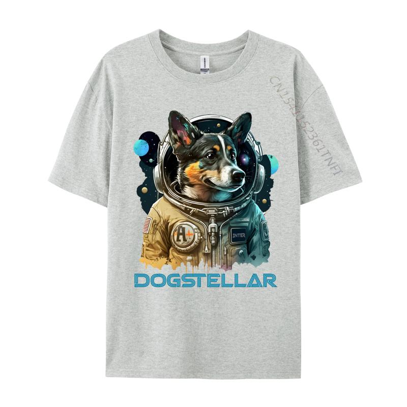 Dogstellar Dog Astronaut Tshirt Casual Tops Tees Brand New Cotton Tops Shirts Male TShirt Free Shippping Clothes