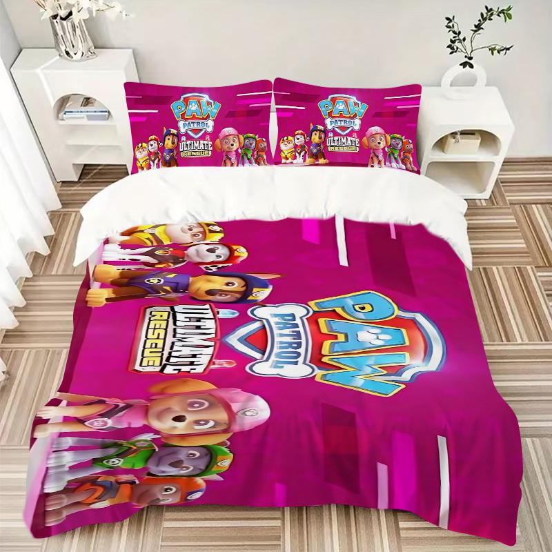 Paw Patrol Ultimate Rescue Printed 3pcs Bedding Set Soft Microfiber 1 Duvet Cover And 2 Pillowcases Home Bedroom Decor Xmas Gift K1910