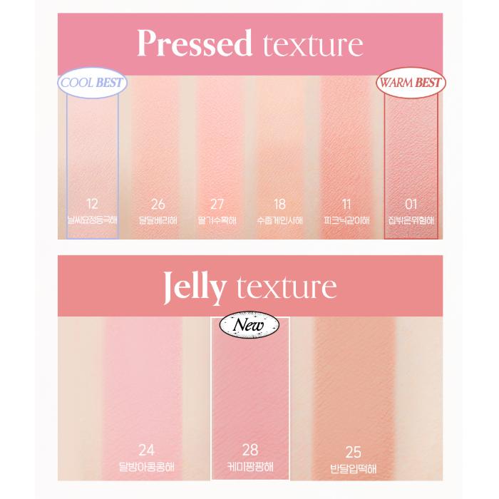 CLUB CLIO PERIPERA Pure Blushed Sunshine tvářenka 4,2g (15 barev, 15 možností)