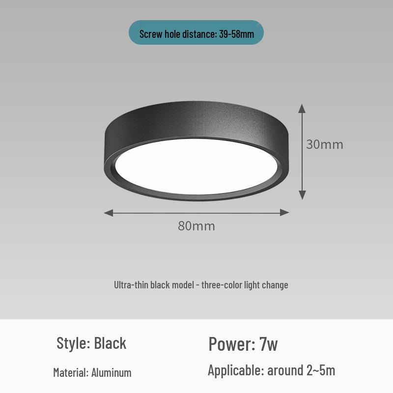 Round Surface-Mounted LED Ceiling Light for Living Room, Bedroom, Entrance, Corridor, Aisle, Home Spotlight