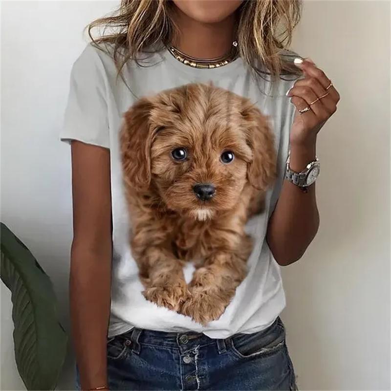 Women's T Shirts Funny 3D Kawaii Cat Print T-Shirts Fashion O-neck Short Sleeve Top Oversized Female Y2k Clothing Cute Girl Tees