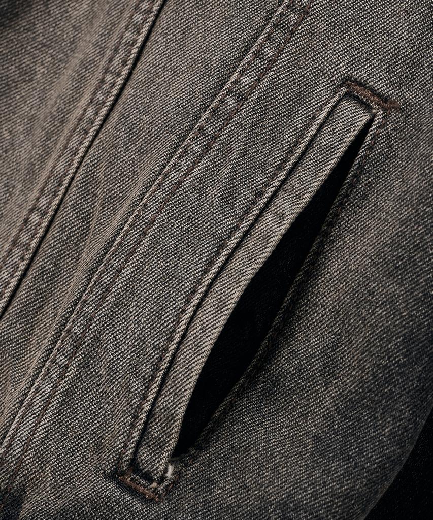 Dimitri Black Asi Og Essential Trucker Jacket_Denim Dust Black