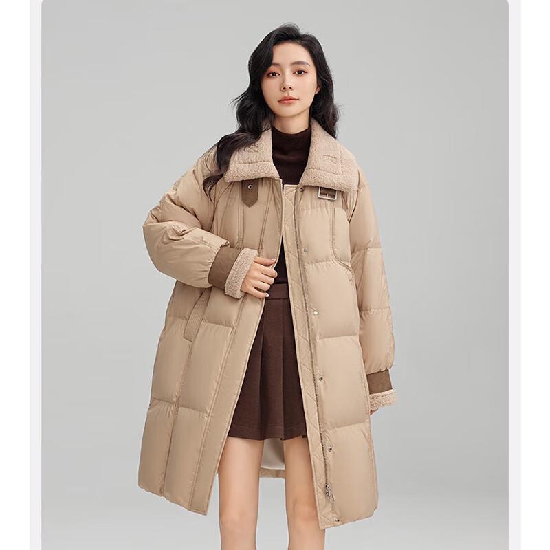 Yaya Kadın Kore Tarzı Yaka Kaz Tüyü Mont