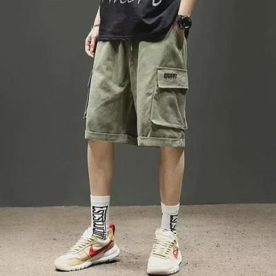 Men's Japanese Style Summer Fashion Loose Casual Shorts with Large Pockets