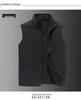 Herren Plus Size Wendeweste mit Stehkragen aus Fleece