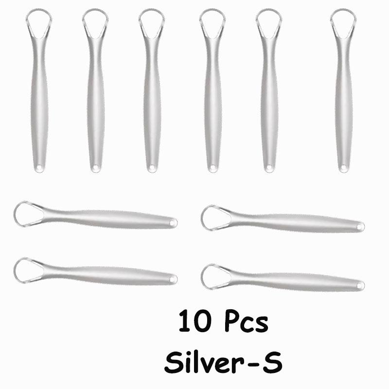 1/2/4/10/20/50Pcs Stainless Steel Tongue Scraper for Bad Breath Tongue Coating Cleaner Oral Care Tools Large Small