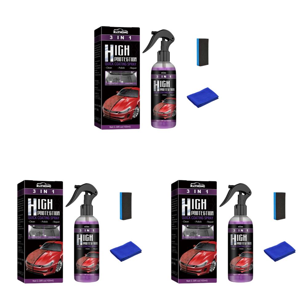 3 In 1 Quick Coating Spray High Protection Shine Armor Ceramic Car Wash Car Shield Coating Cleaning Nano Polishing Paint Wax