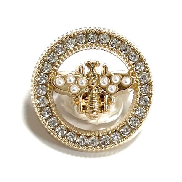 6Pcs Round Flower Shape Metal Luxury Brand Sewing Buttons Clothing Accessories Handmade Diy Material Decoration Gold Black  Blue