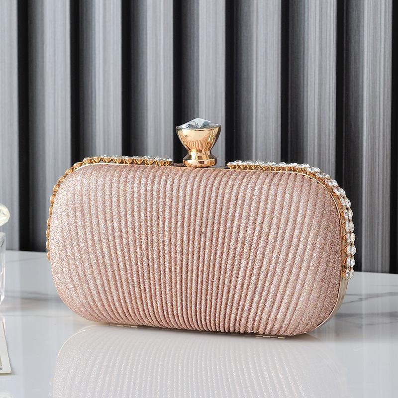 Red Small Bag for Women Diamond Border Dtripe Purse Evening Cluth Bags Luxury Designer Handbags Phone Crossbody Shoulder Wallets