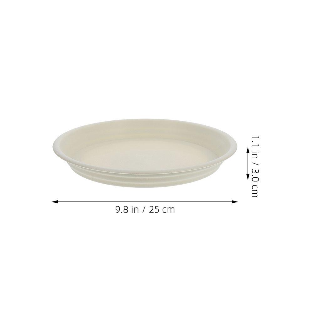 

4Pcs Round Plastic Flower Pot Base Thickened Planter Tray Water Catcher Drip Tray for Indoor Outdoor Plants Garden Pot Saucer бежевий