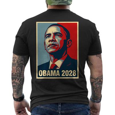 Obama 2028 Let's Fix This Obama For President 2028 Obama 2028 ON BACK T-Shirt
