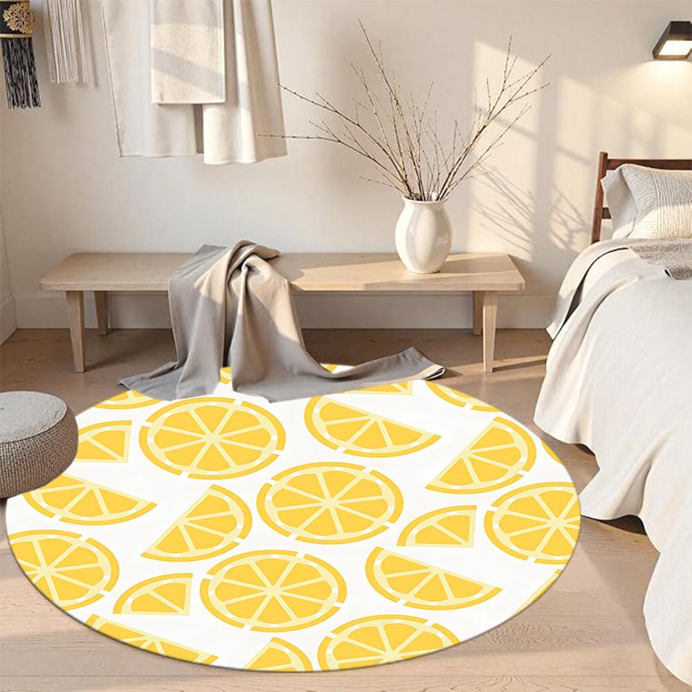 Fruit Round Office Rug Perfect for Balcony Study room Foyer Game Room Antislip Round Carpet Anime Office Decor Perfect Gift for Friends Family