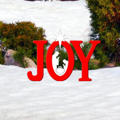 Outdoor Joy Nativity Set 3Pcs Garden Christmas Stakes Home Decor Simple Assembly Yard Art Sign