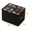 Foldable Shoe Storage Box with 16 Adjustable Dividers Fabric Material for Customizable Shoe Storage and Space Saving