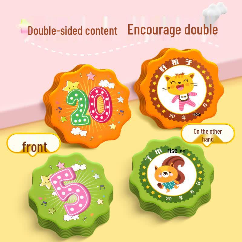 Flower-Shaped Kids Reward Points Card Set