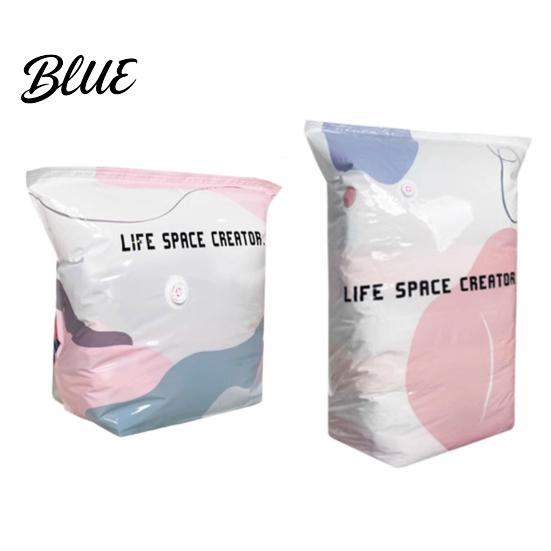 Vacuum Compression Bags Bag Space Saving Pumpless Storage Wardrobe Organizer Bags Waterproof Reusable for Clothes Bedding Air Valve