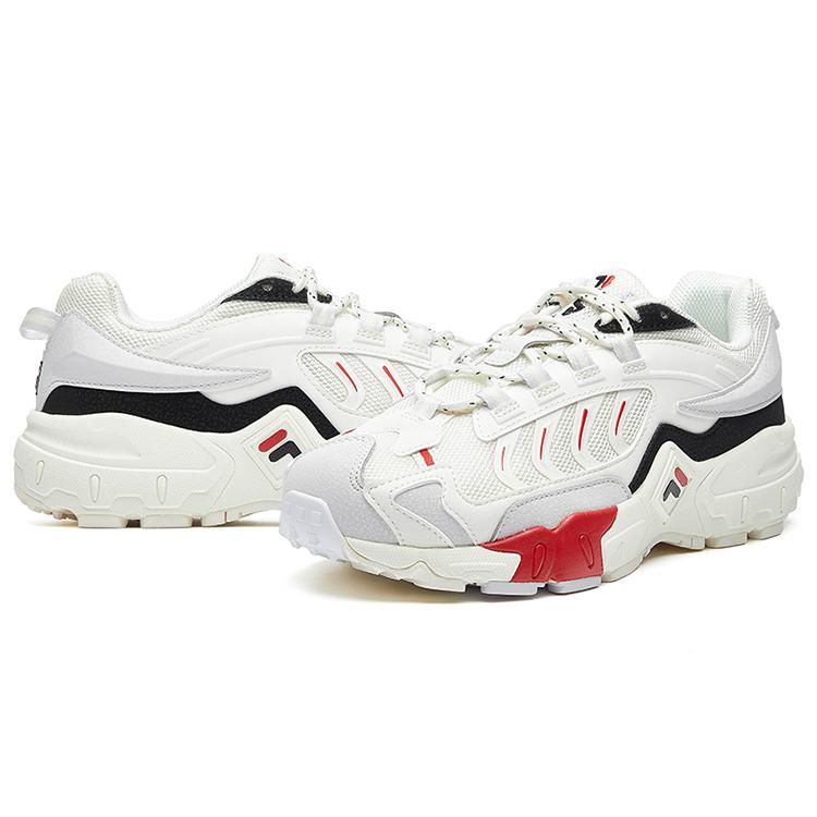 FILA Retro Running Shoes White/Red/Black Women's F12W041115FNF