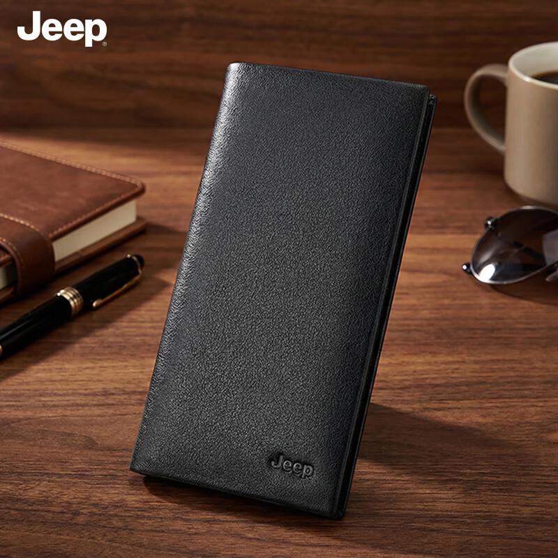 

JEEP Men s Top Grain Leather Long Wallet