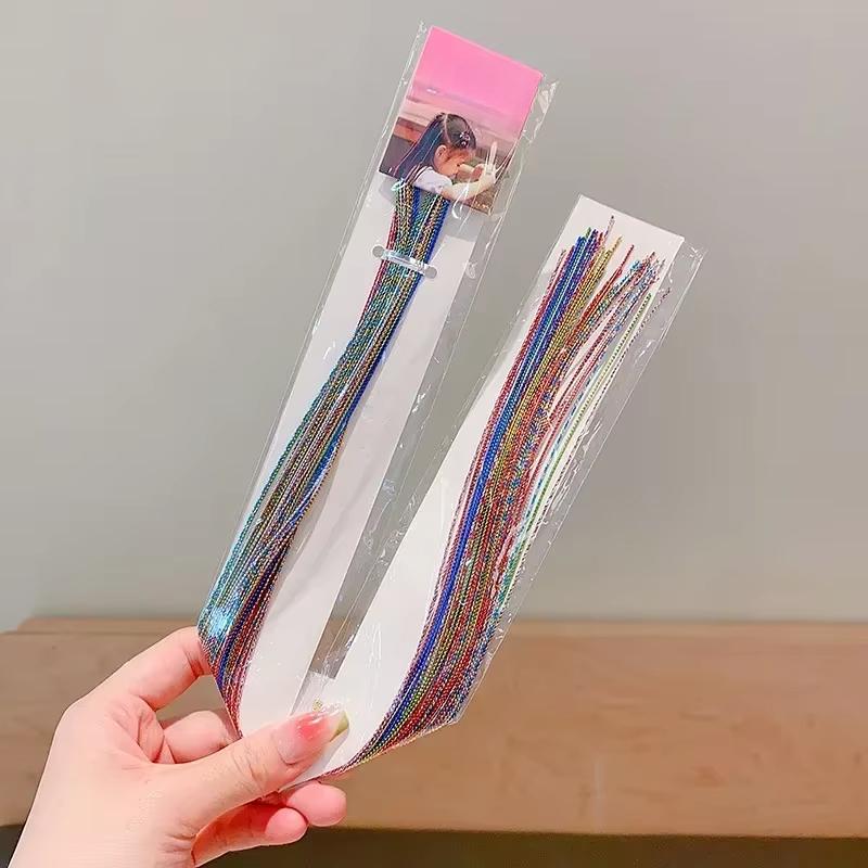 10 Stück/Beutel Mädchen Bunt 80CM Haarflechte Seil Strähnen Afrikanische Zöpfe Mädchen DIY Pferdeschwanz Zöpfe Frauen Styling Haarschmuck