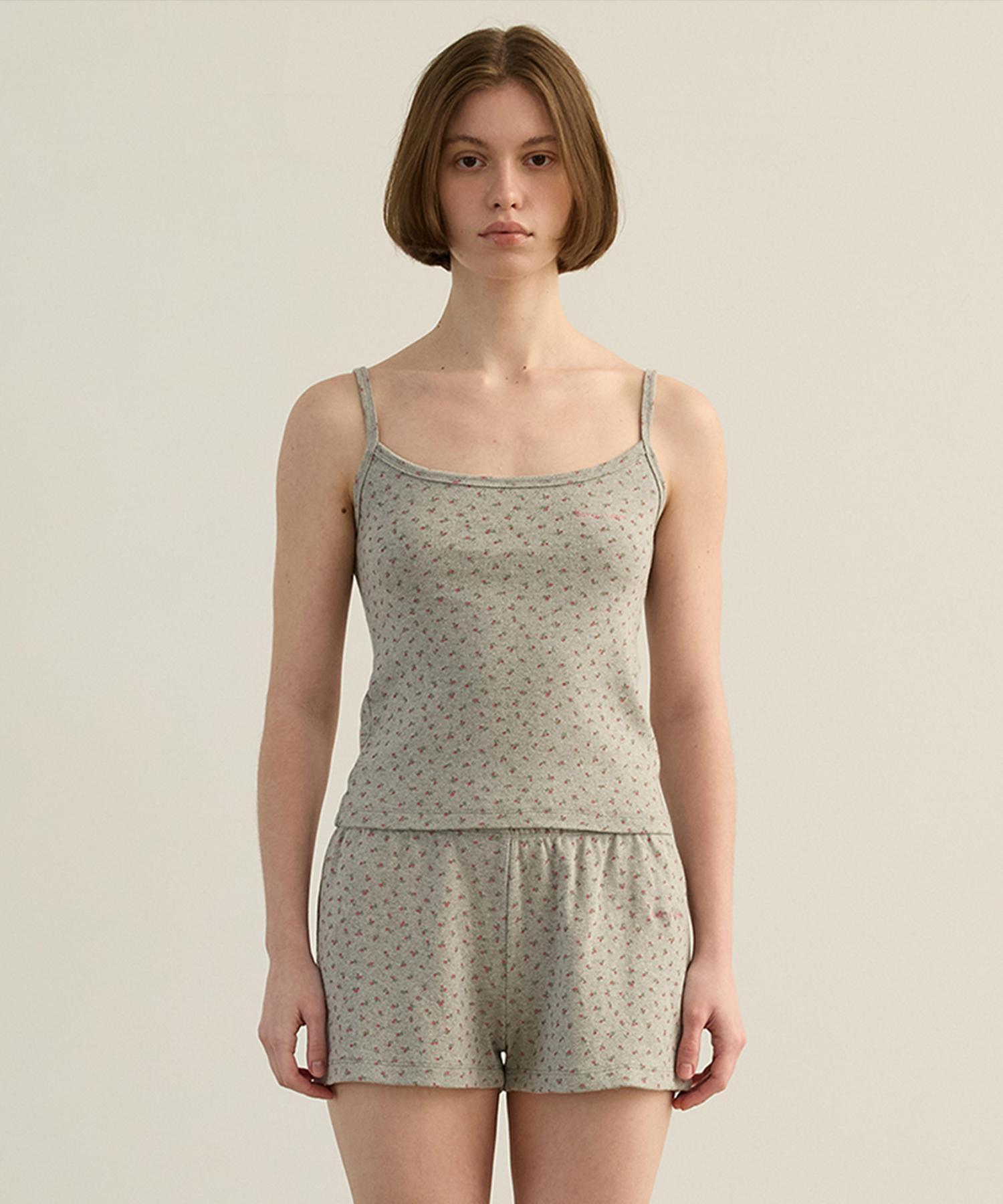 Abam Home Flower Eyelet Sleeveless Gray Grey/Fresh