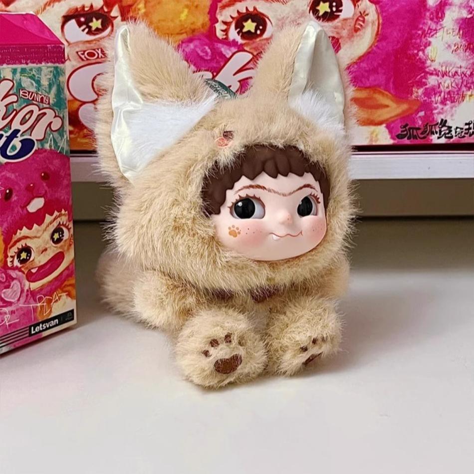 Wakuku FoxandBunny Trickor Treat Blind Box Cute Action Figure Mystery Box Fox Bunny Anime Doll Keychain Kid Suprise Christmas High Quality Toys