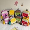 With Toddler Backpack Color Collision Design Polyester Fiber Texture Daily For