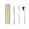 ZISIZ Portable 304 Stainless Steel Travel Cutlery Set with Case