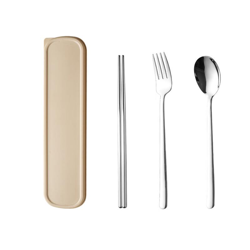 ZISIZ Portable 304 Stainless Steel Travel Cutlery Set with Case