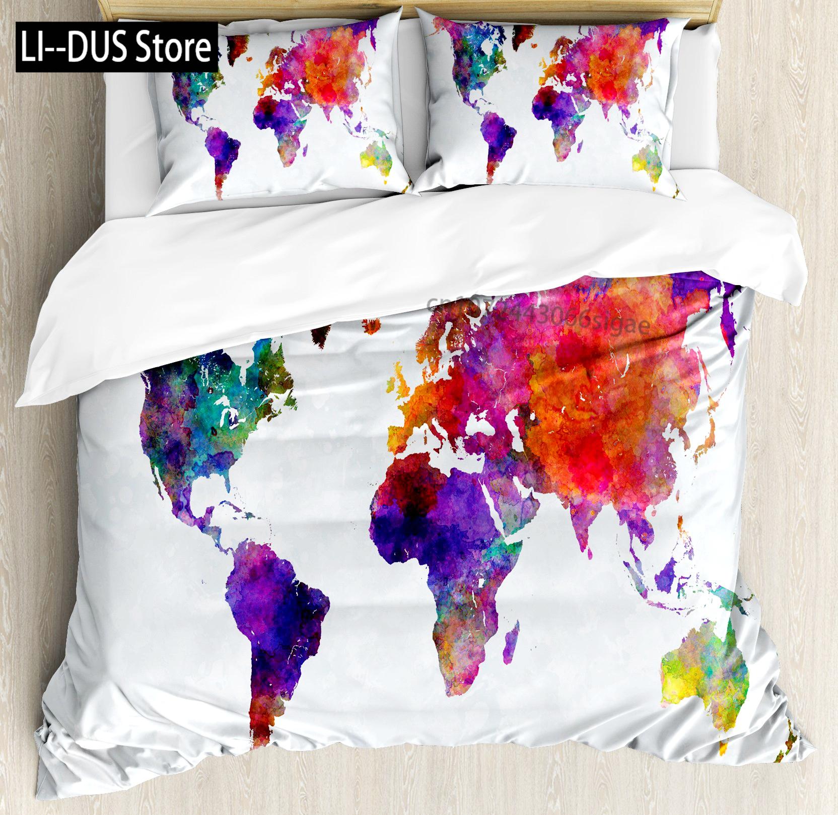 

Compass Print Comforter Cover for Children Kids Boys Girl Bedding Set Vinatge World Duvet Cover Ocean Room Decor Queen Full Size EU Single(135*200cm)3pcs
