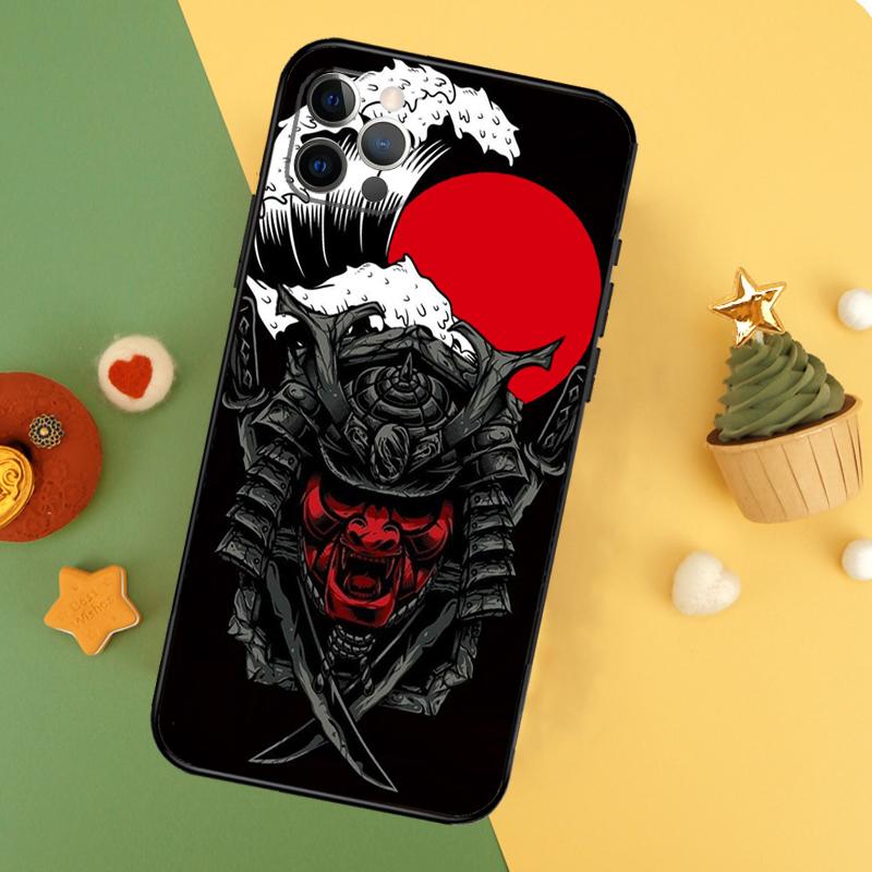 Anime Japanese Samurai Phone Case For iPhone 17 17Air 16 15 14 13 11 12 Pro Max 12 13 Mini 16E Shockproof Cover
