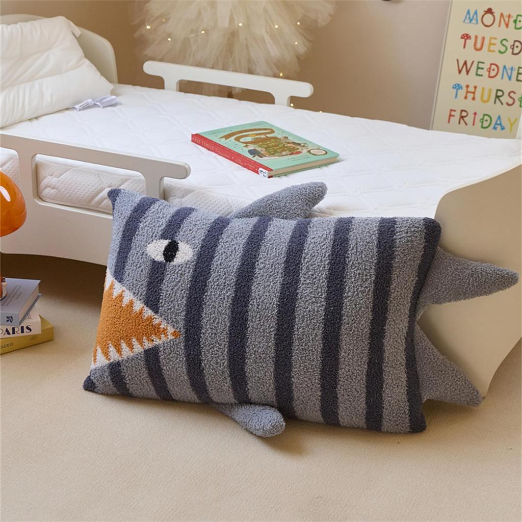 MOKOYA Flauschiges Hugmochi Kissen, Plüschtier, Groß, Niedliches Sofa-/Stuhlkissen, Nickipillenkissen Größe, MocoTomo Stilvolles Haifisch-Design, Jowy