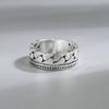 Double-layered Chain Ring for Women, Korean Ins Retro Joint Ring, Fashionable, Compact, Simple and Versatile Open Ring
