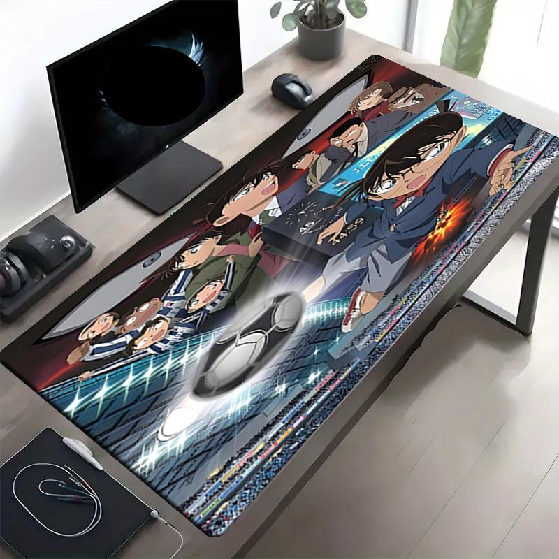 Detective Conan Print Mouse Pad, Anti‑Slip Desktop Keyboard Mat, for PC Laptop Gaming Working Daily Use, Cool Festival Surprise Gift
