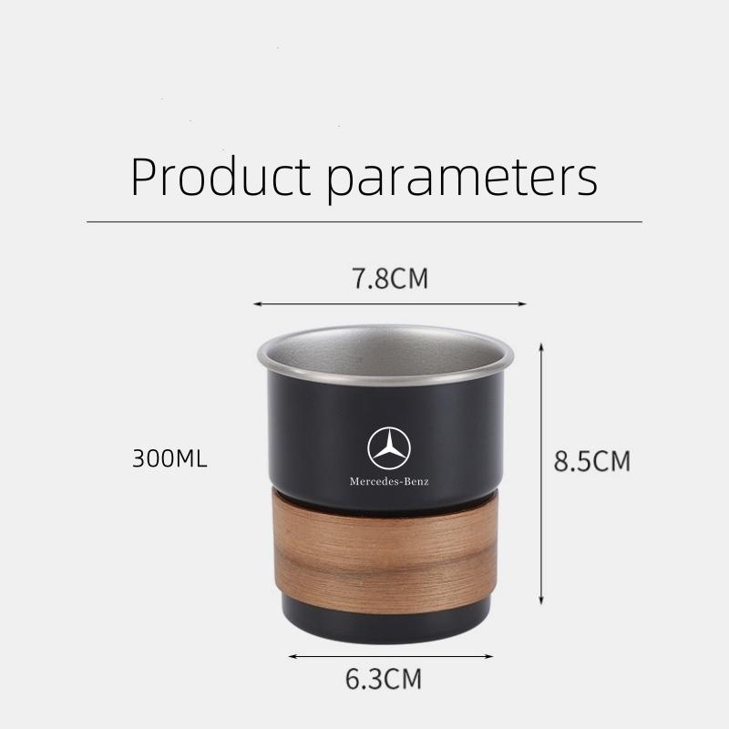 

GLC GLB 300ML Anti-Scald Car Drinking Cup Stainless Steel Coffee Beverage Cup For Mercedes Benz S320 W164 W203 W204 W168 C180 E