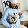 Women Crossbody Milk Cow Bag Students Cute Cartoon Doll Casual Shoulder Bag Mobile Phone Bag Surprise Gift