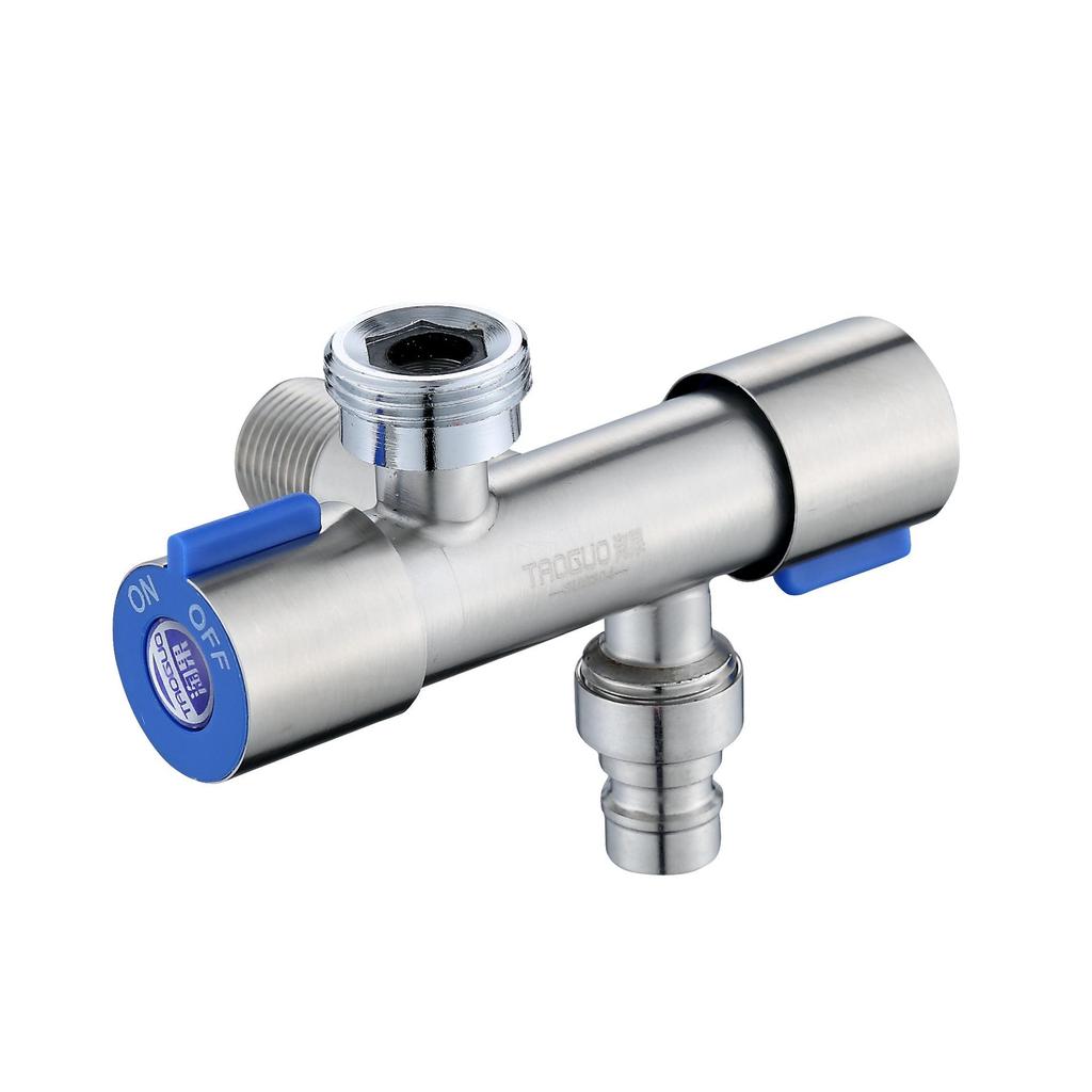 Robinet Unghiular cu Ieșire Dublă din Oțel Inoxidabil 304 cu Comutatoare Duble pentru Divertor WC